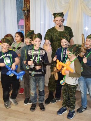 Военная вечеринка для детей с аниматорами в Архипо-Осиповке